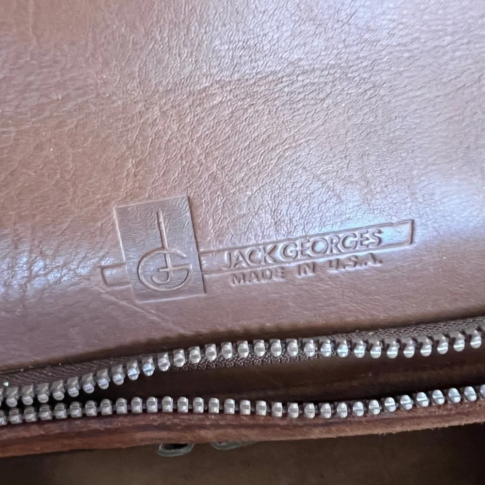 Jack George Leather Satchel Briefcase Shoulder Bag